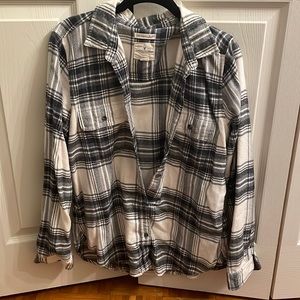 Black, white, gray flannel